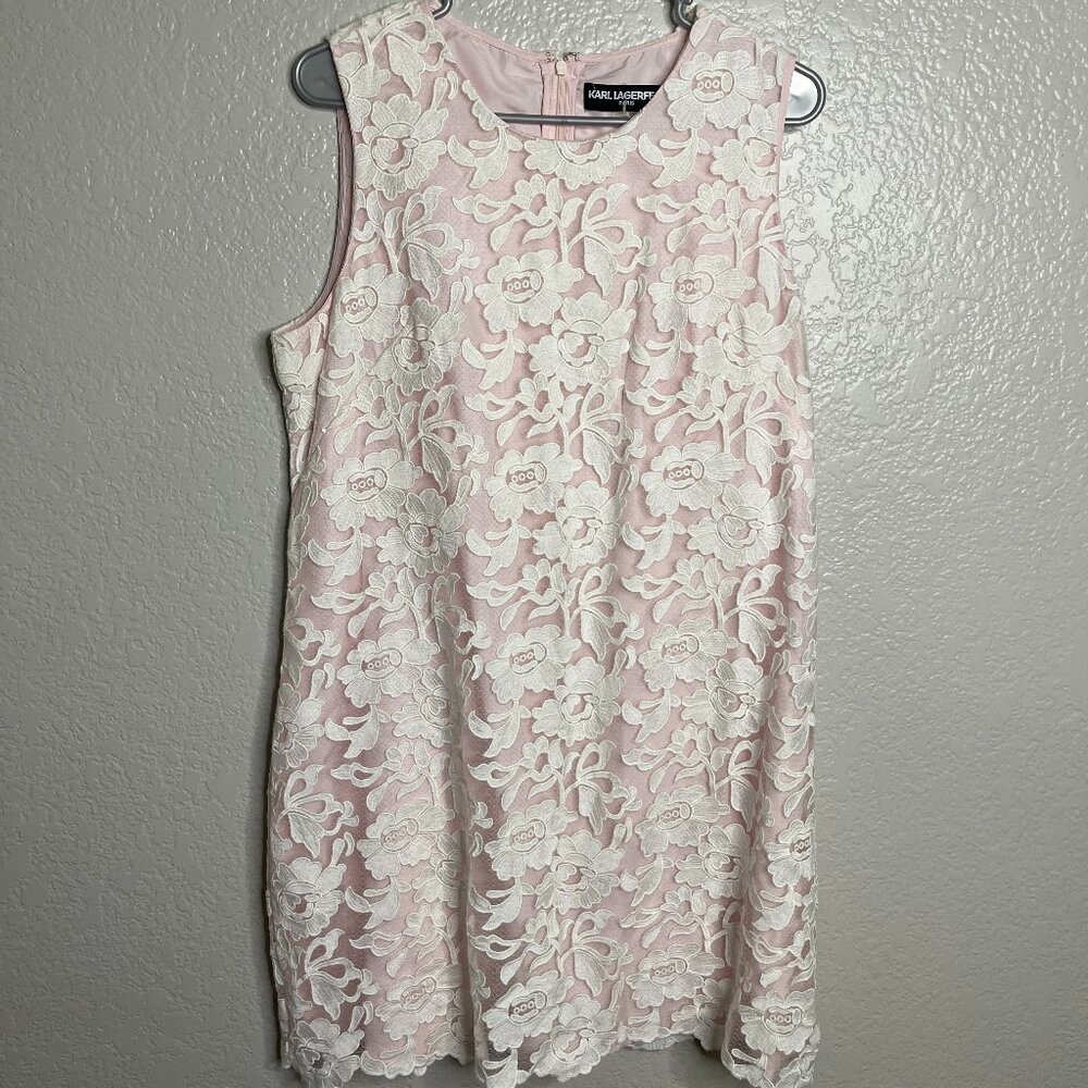 Karl Lagerfeld Pink and White Dress